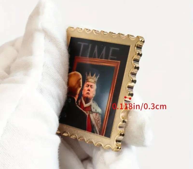 24K Gold Plated Trump 3pcs " Coin/Stemp Set" in Capsule & Velvet Bag" Great Coins "a"