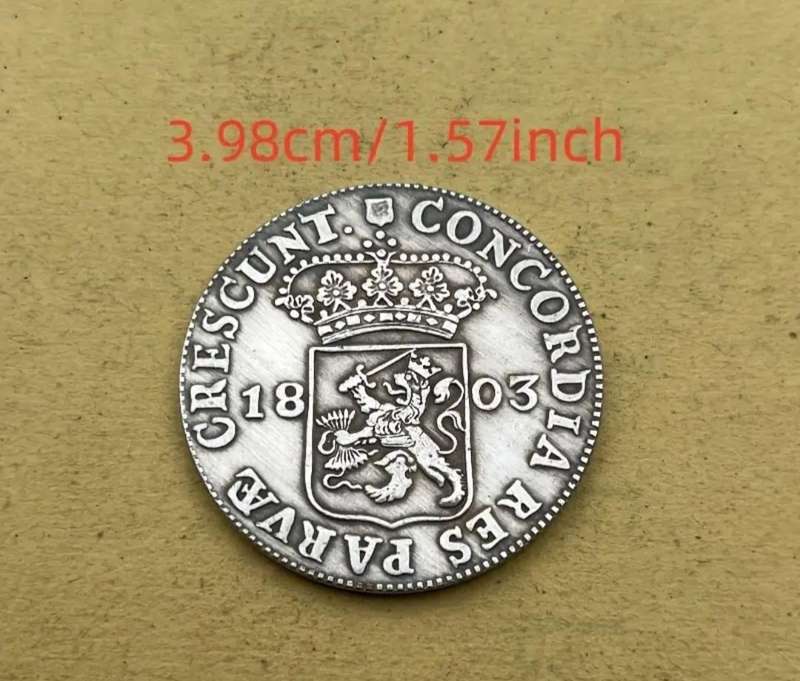 1803 Antique Style Handicraft Dutch Coin. New Commemorative Coin.