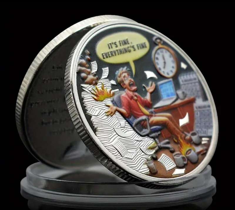 "Responsibility & Pressure" Silver Plated Challenge Coin New in Capsule "Crown Size coin "