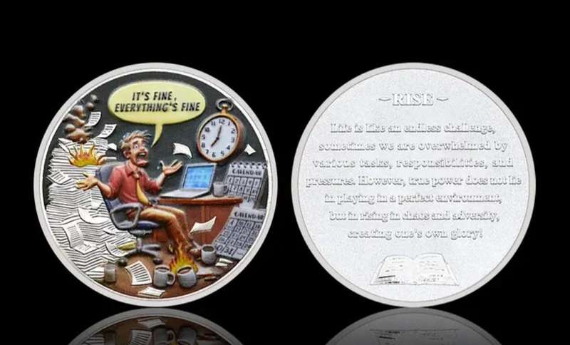 "Responsibility & Pressure" Silver Plated Challenge Coin New in Capsule "Crown Size coin "