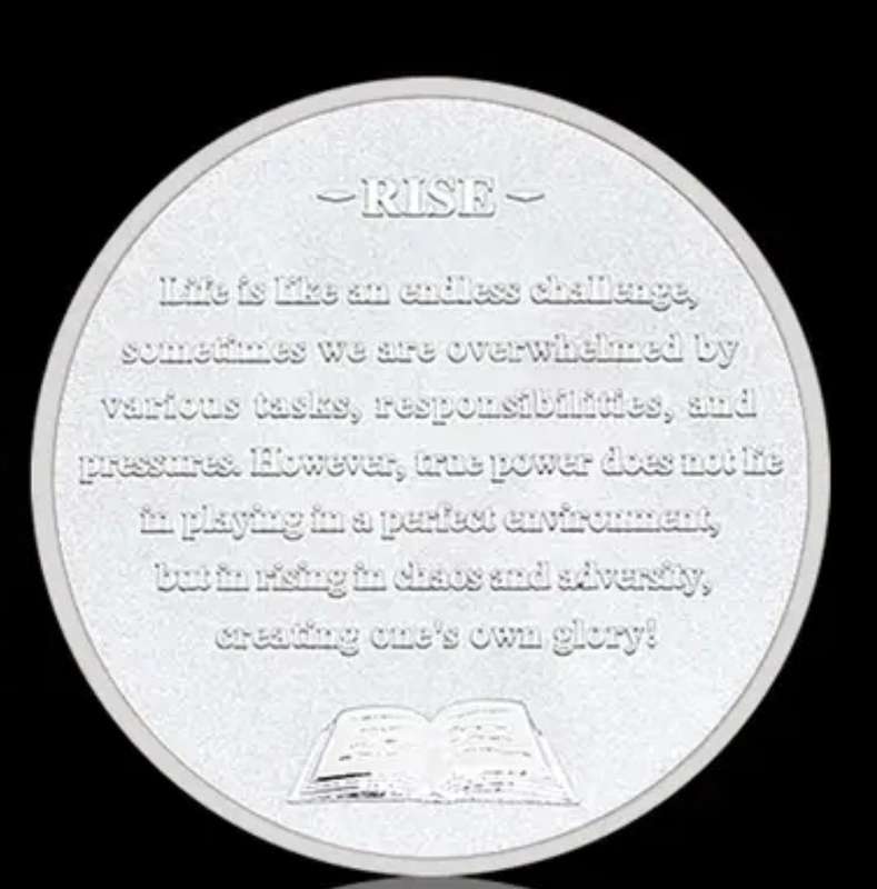 "Responsibility & Pressure" Silver Plated Challenge Coin New in Capsule "Crown Size coin "