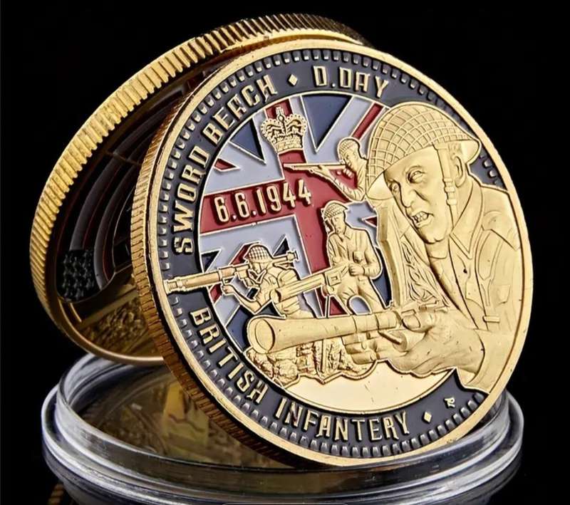 British Infantry Challenge "D-Day" 50th Northumbrian Coin