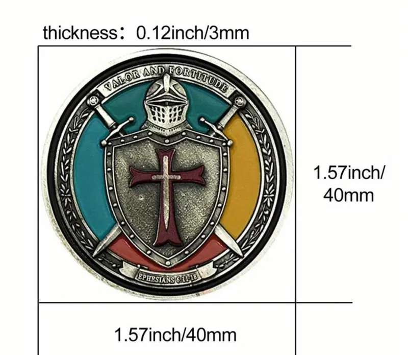 Vintage Knight Commemorative Coin " Prayer and Protection" Coin