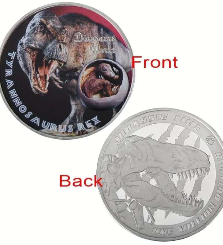 10 pc's Dinosaur Commemorative Coin Set With Certificate in Display Box . New