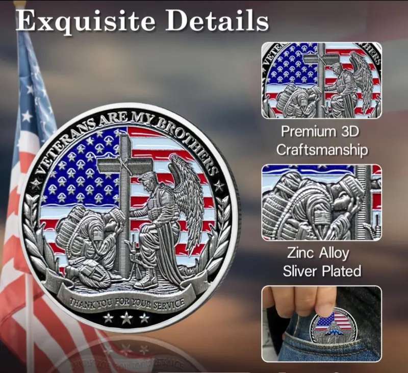 American Military Patriotic Honouring Sirvice,Veteran Commemorative Coin ' no2.