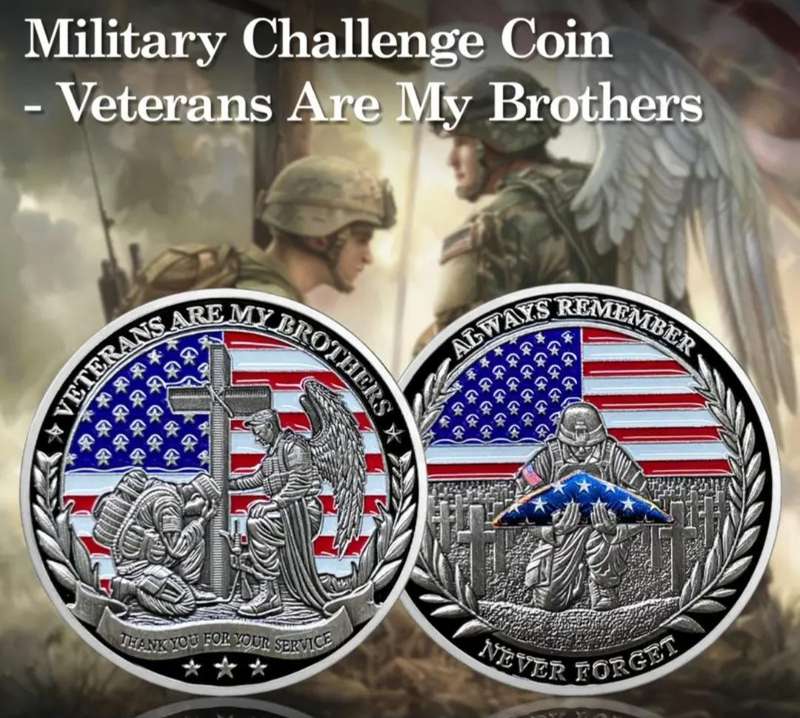 American Military Patriotic Honouring Sirvice,Veteran Commemorative Coin ' no2.