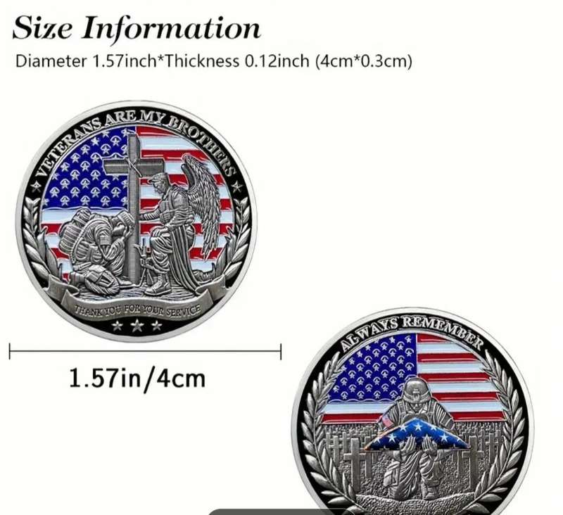 American Military Patriotic Honouring Sirvice,Veteran Commemorative Coin ' no2.