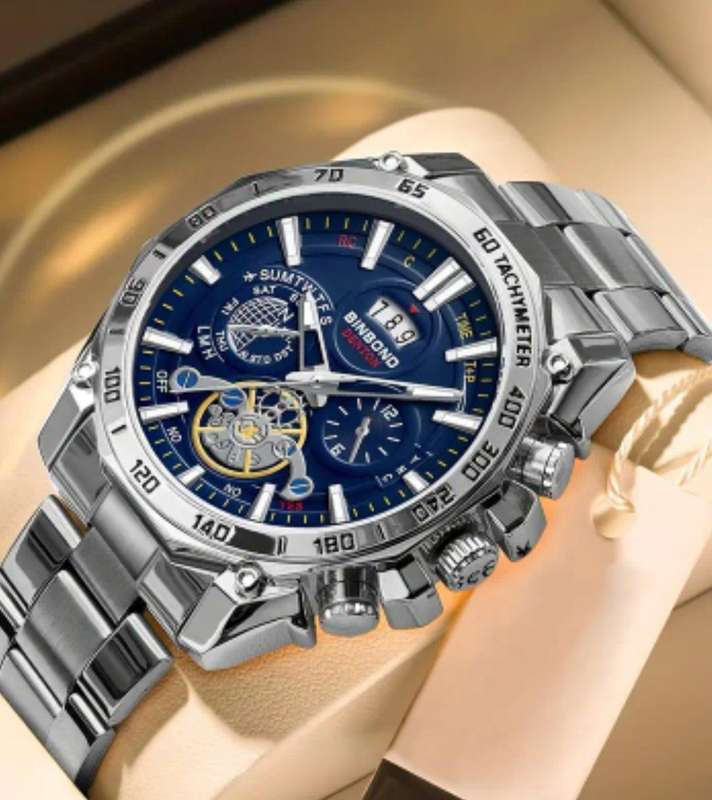 BinBond Quartz Men's Watch,Analog Display Luminous, ,Date Display , 3ATM Water Resistant. New in Box