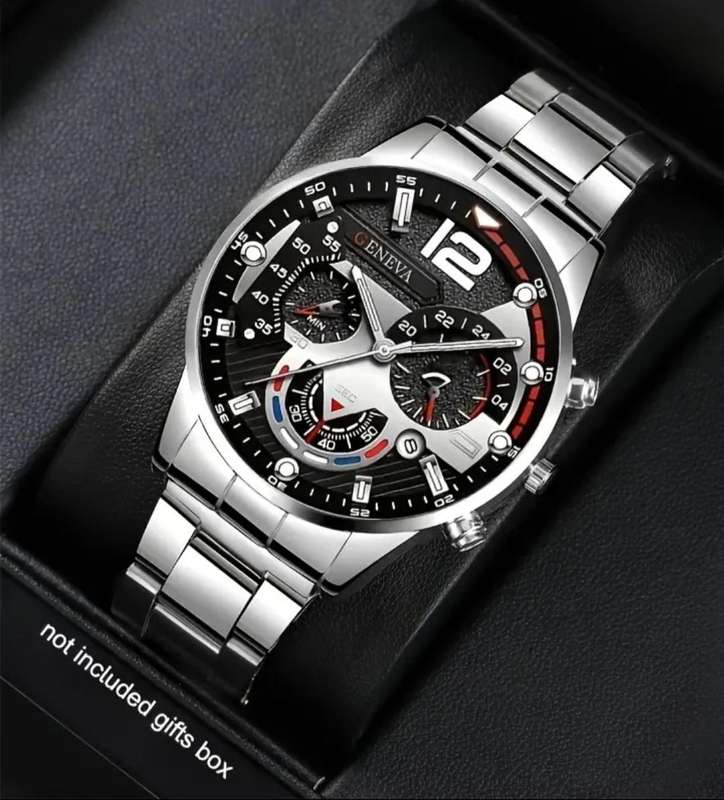 Trendy Silvery Quartz Watch For Men and Women New