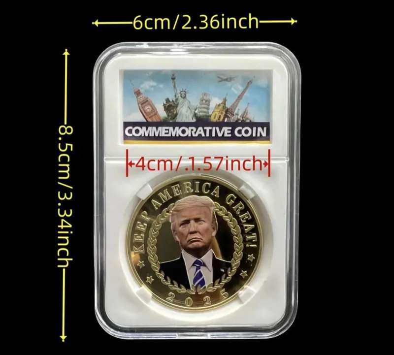 USA President Donald Trump Commemorative Coin Boxed.