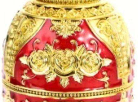 Elegant Light- Luxury Rose-Embellished Automatic Toothpick Dispenser Earopean Stayle " Golden Red"