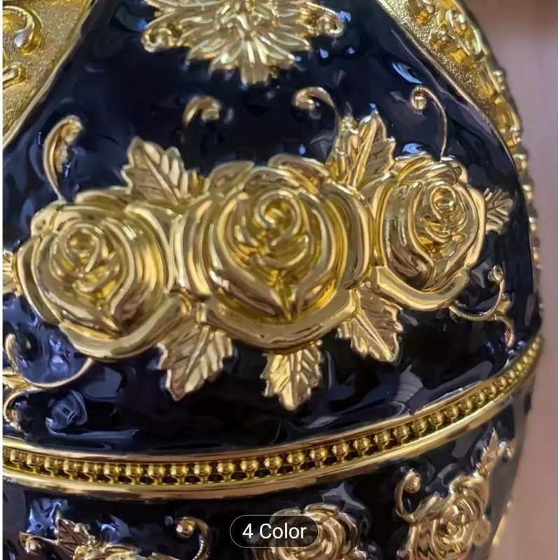 Elegant Light- Luxury Rose-Embellished Automatic Toothpick Dispenser Earopean Stayle " Golden Black
