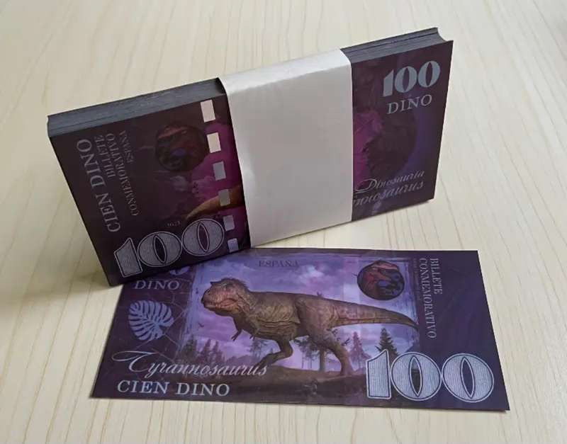 Vintage 5pcs Beautiful Designs The Dinosaur Currency 5 Note Set  New