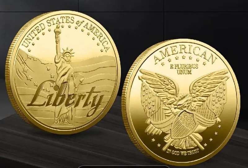 America's Statue of " Library " Coin.  40mm New in Capsule.  "G"