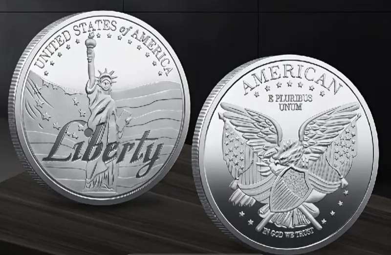 America's Statue of " Library " Coin.  40mm New in Capsule.