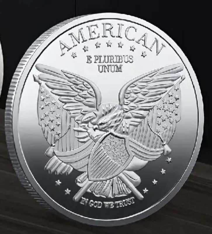 America's Statue of " Library " Coin.  40mm New in Capsule.