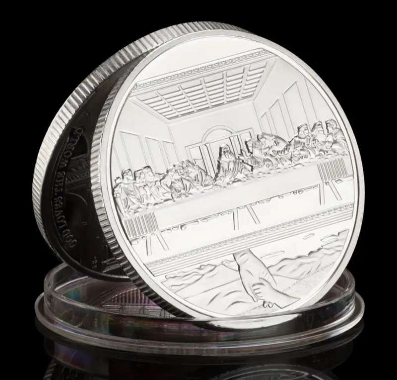 God love The World "EMMANUEL" Silvery Plated Commemorative Coin New in Capsule. "$"