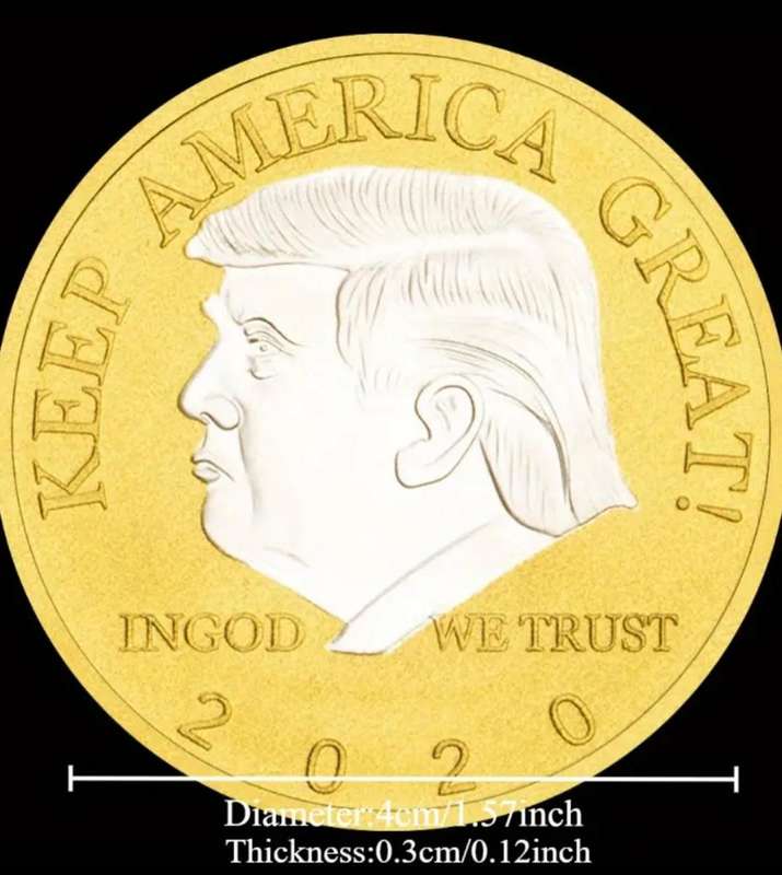 2024 Donald J. Trump " Commander in Chief " Gold Plated Coin  Commemorative Coin. New in Capsule.