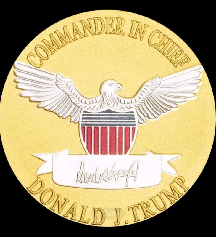 2024 Donald J. Trump " Commander in Chief " Gold Plated Coin  Commemorative Coin. New in Capsule.