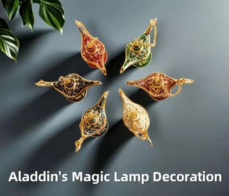 European Mini Aladdin Lamp Statues,Elegant Vintage Craftsmanship "6-Pack" New in Box.Indoor Ornament
