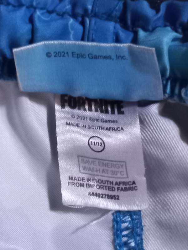 Fortnite Beach shorts for boys age 11 to 12
