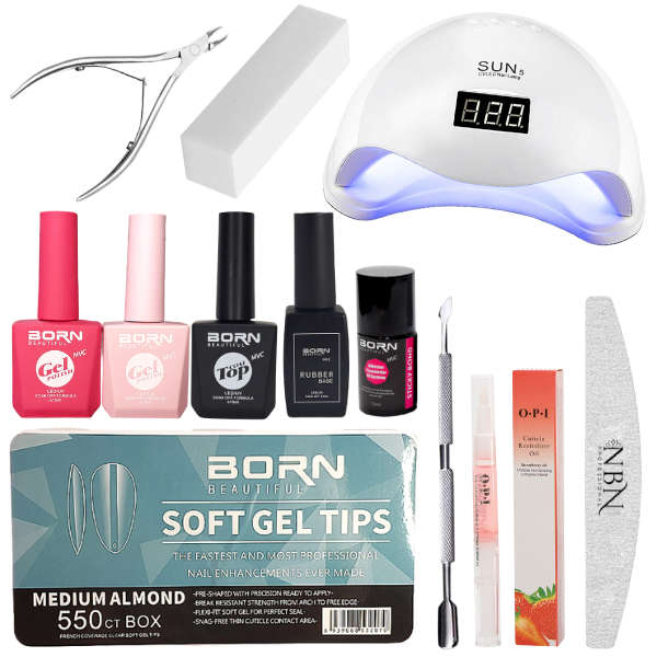 Gel-X & UV Gel Polish Starter Set including 48W UV Lamp