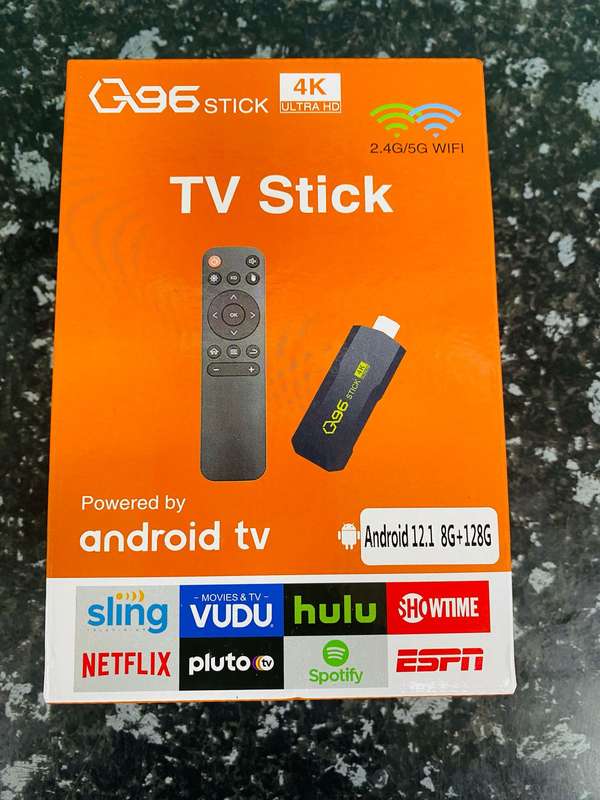 Q96 Android  Stick 8G Ram + 125GB Rom TV Remote Controller (Black)
