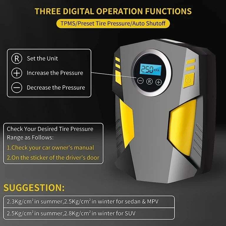 Digital AIR COMPRESSOR PORTABLE TYRE INFLATOR