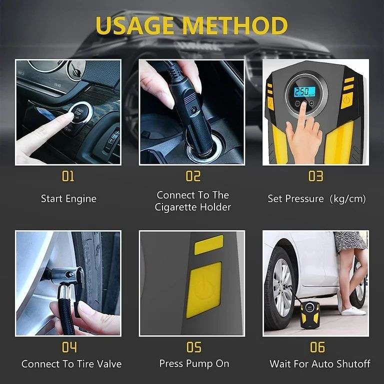 Digital AIR COMPRESSOR PORTABLE TYRE INFLATOR