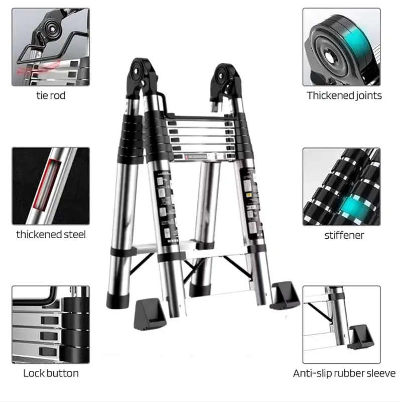 3.3m Multipurpose A-Frame Foldable Extension Telescopic Ladder