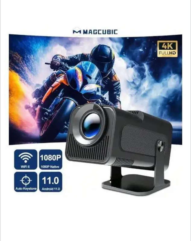 Full HD 4K Projector With Dual HiFi Stereo Surround Sound - Black