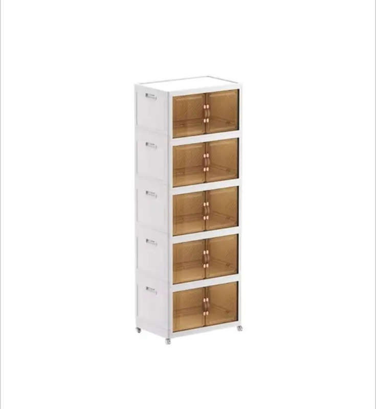 5-Layer Multi-Functional Stackable Cabinet Storage Box With Wheels