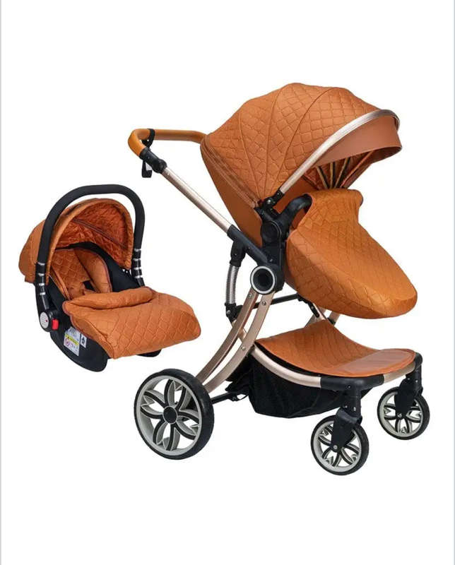 3 in 1 Luxury Baby Stroller Egg Shell