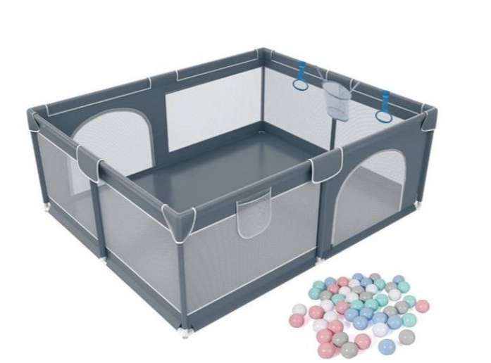 Playpen For Babies With Gate Indoor&Outdoor Kids Activity Center