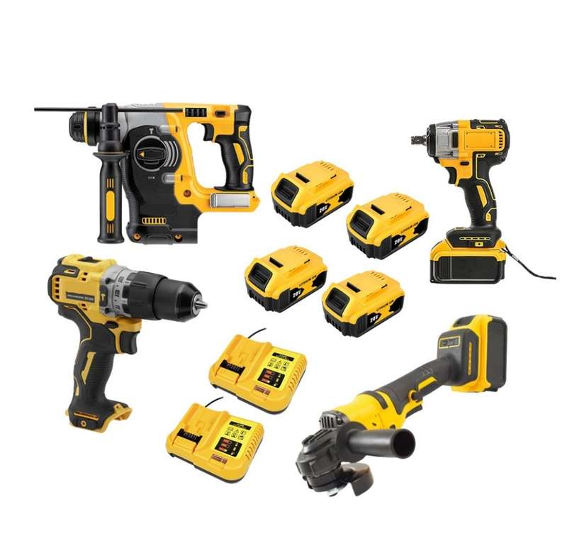4Pcs Of  Lithium-Ion Cordless Multi-Functional Power Tool Kit