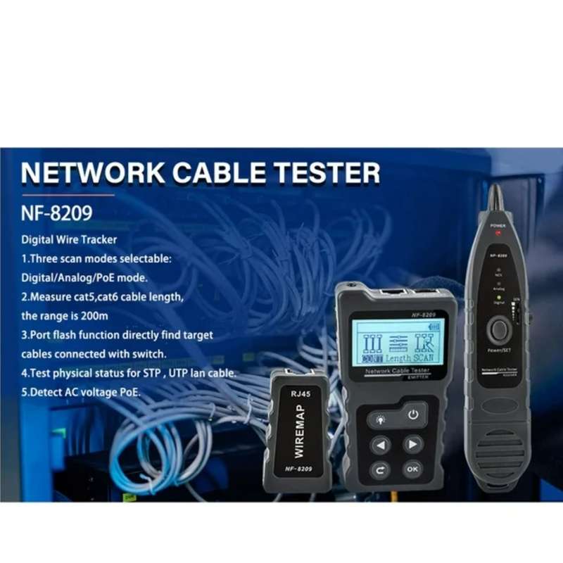 Network Cable Ethernet Tester LAN CAT5 CAT6 Tracker & Wiremap Tester