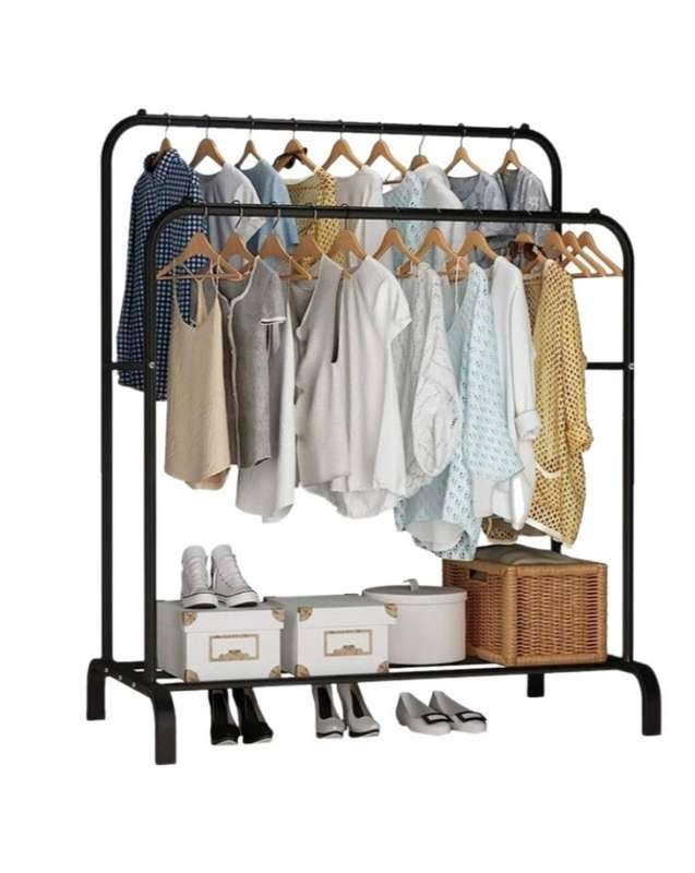 Double Layer Double Pole Clothes Drying Rack
