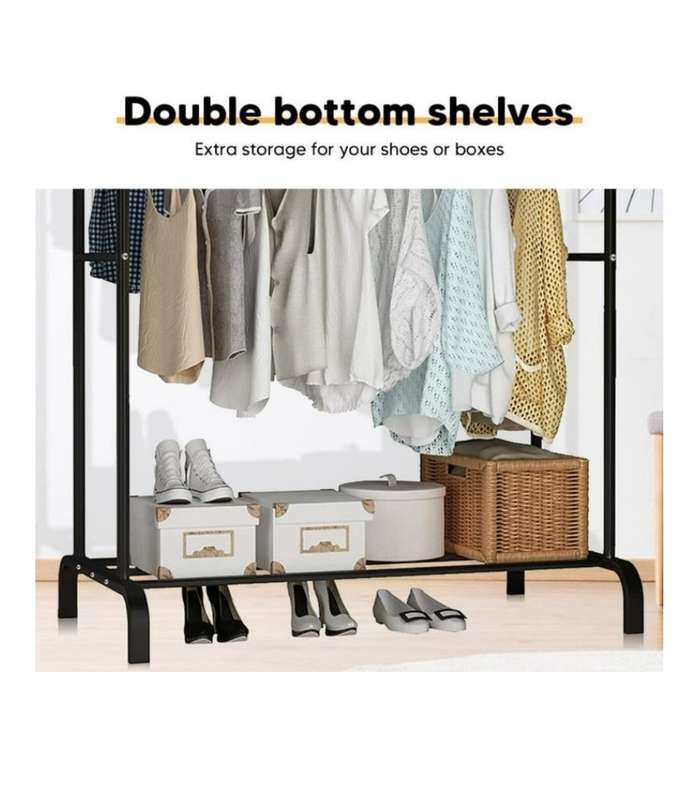 Double Layer Double Pole Clothes Drying Rack
