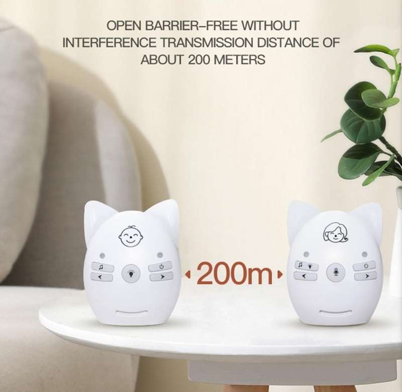 V30 Wireless Audio Baby Monitor Support Voice Monitoring + Intercom + Night Light without Battery