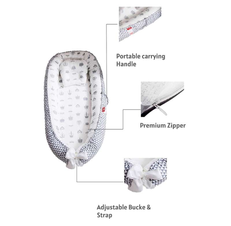 Ultra Soft Cotton Skin-Friendly  Newborn Lounger Bassinet