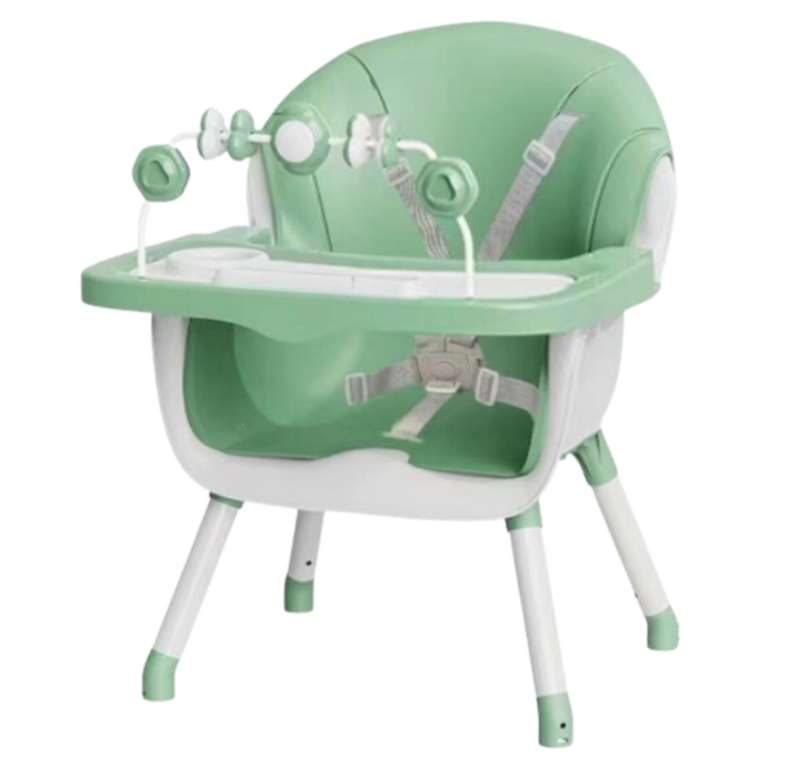 5 Point High & Booster Seats with Study Table and Storage Basket