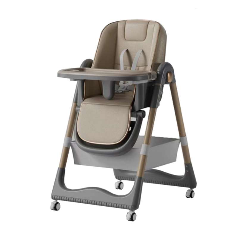 Foldable baby chair with adjustable height
