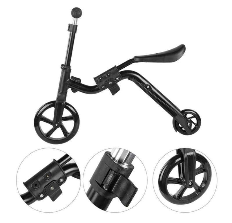 2-In-1 Kids Adjustable Kick Scooter Skateboard Walker Balance Bike