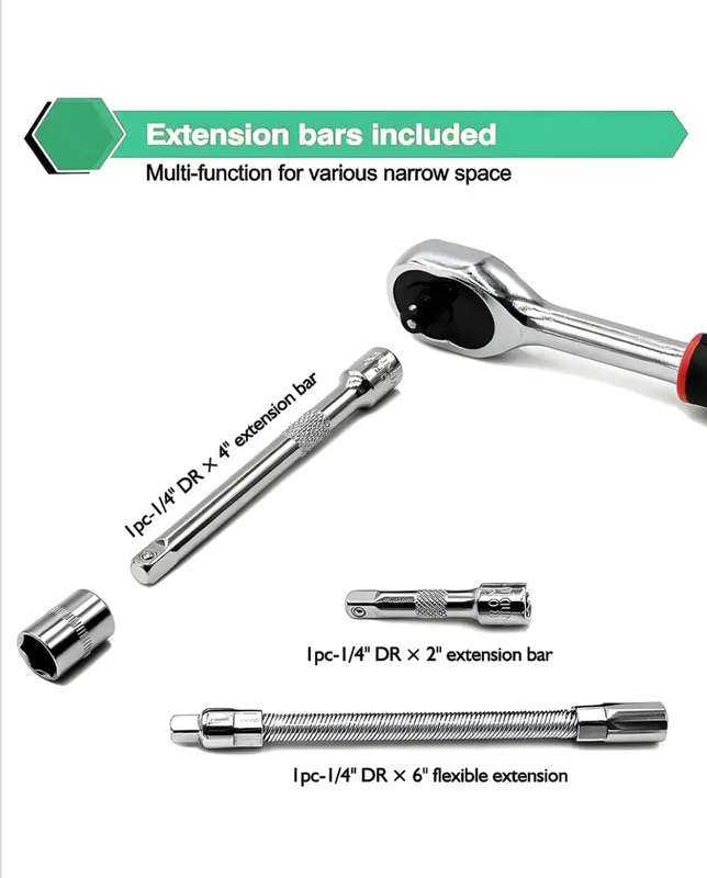 216Pcs Screwdriver Bits Socket, Spanner, and Wrench Sockets Sets Hand Tools
