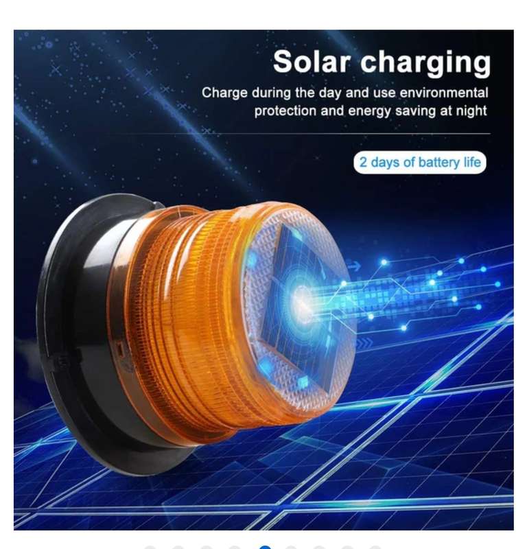Solar warning light-yellow