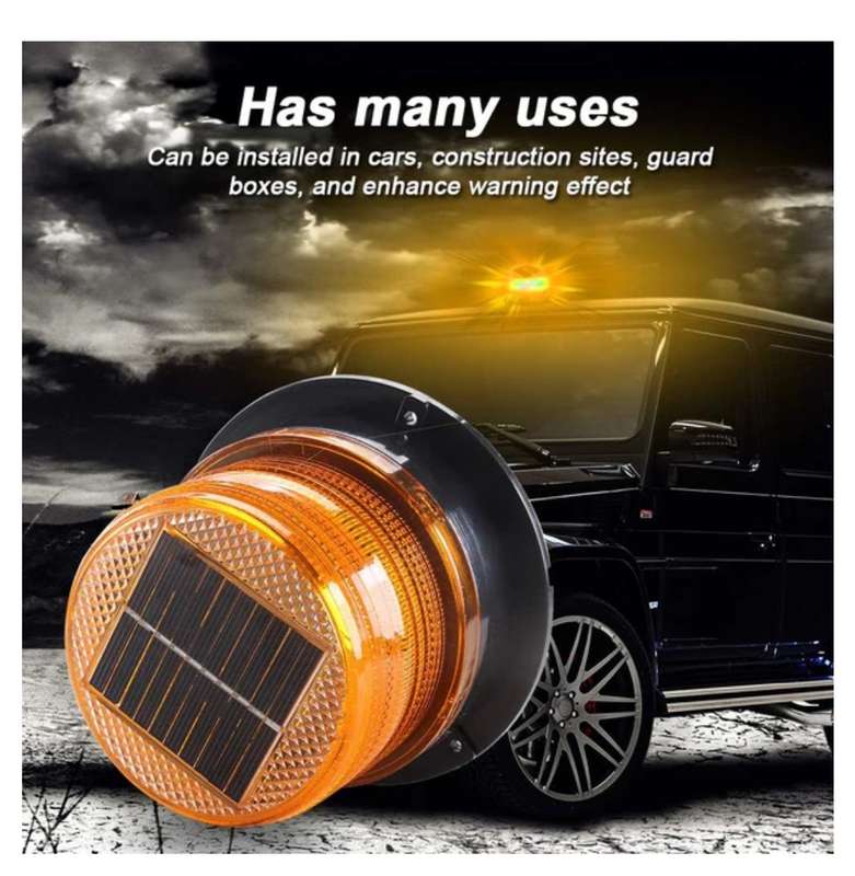 Solar warning light-yellow