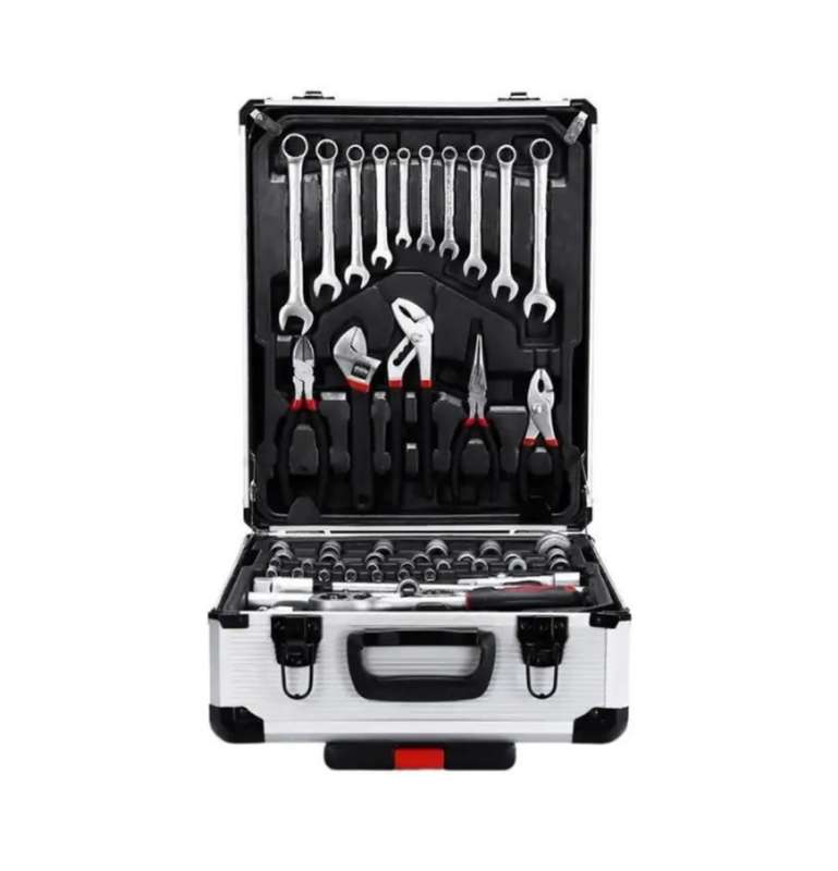 187 Piece Professional Chrome Vanadium Toolset with Combination Wrench