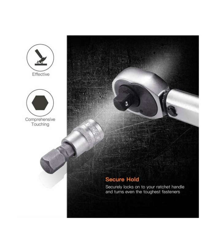 34-Piece Socket Spanner Male and Female Bit Set