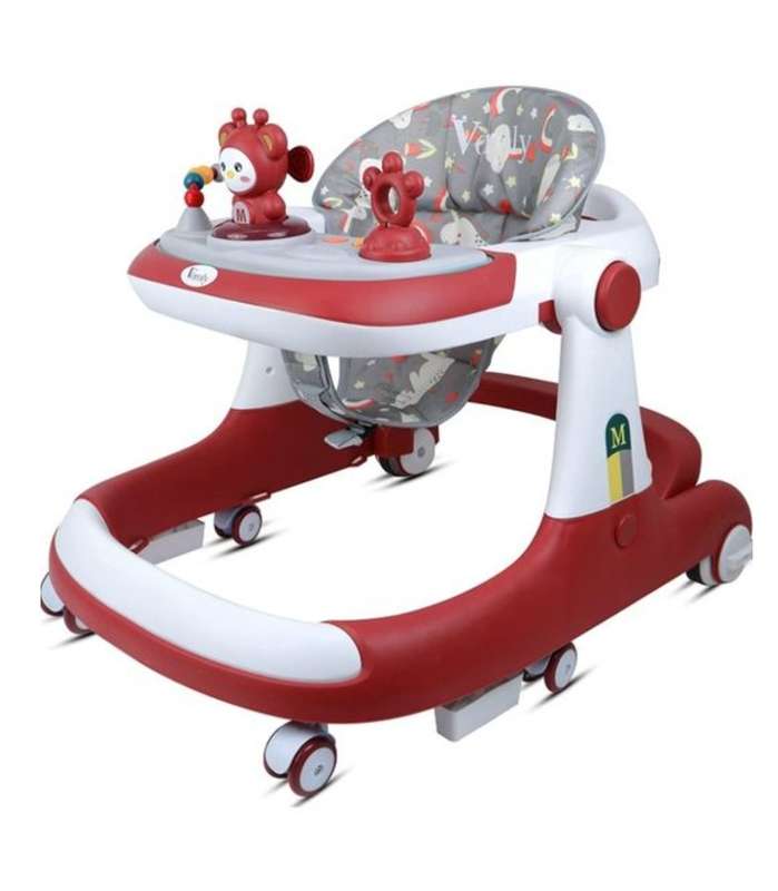 Baby's 4 in 1 Walker and Walking Ring - Reddish Pink Blush