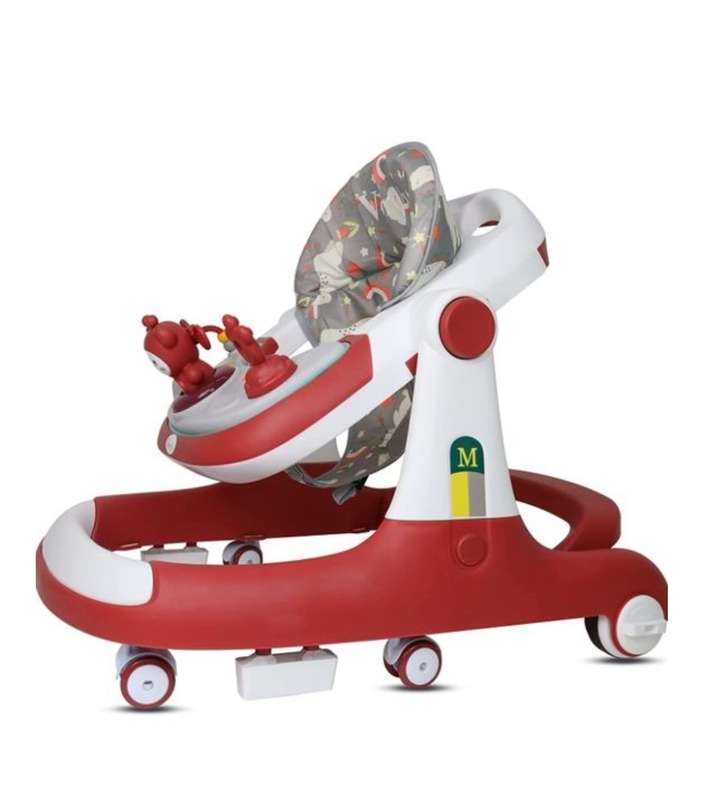 Baby's 4 in 1 Walker and Walking Ring - Reddish Pink Blush